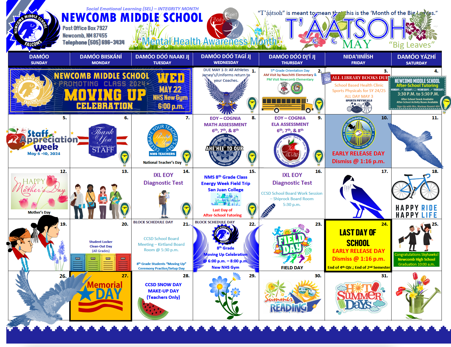 NMS MAY School Calendar 2024
