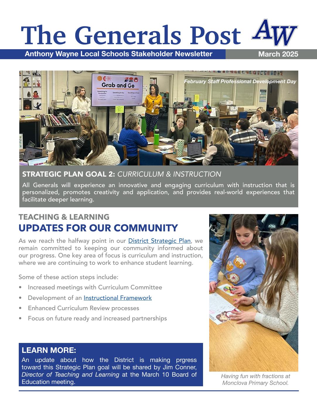 the generals post newsletter cover