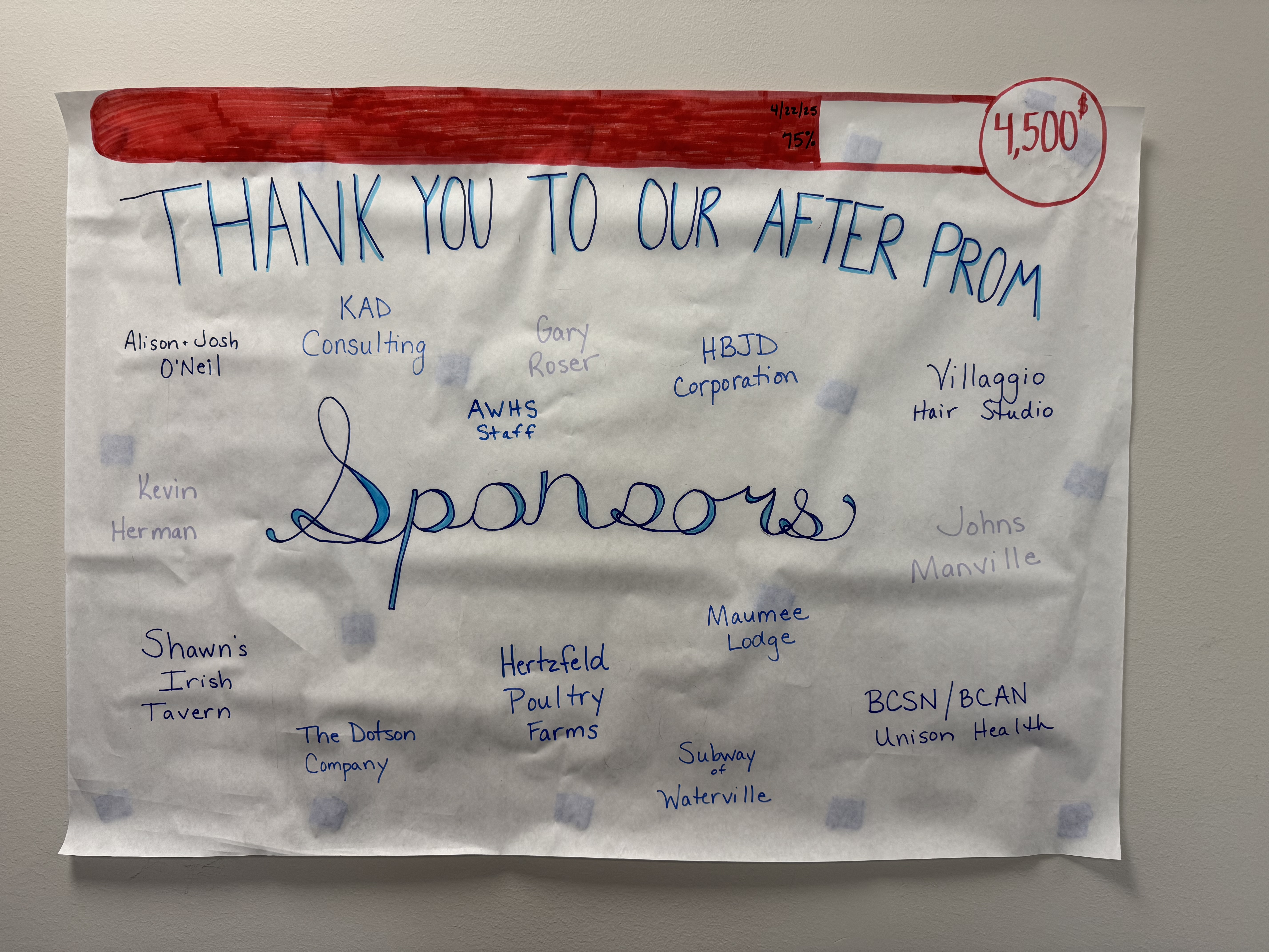 after prom sponsor poster