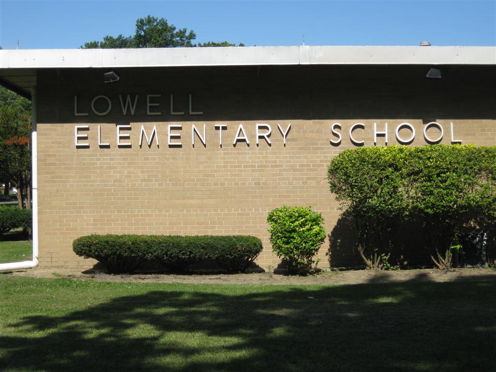 the second lowell elementary building sign 