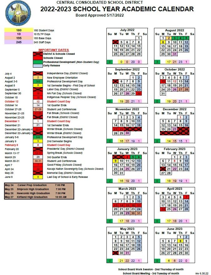 Calendar and Bell Schedule