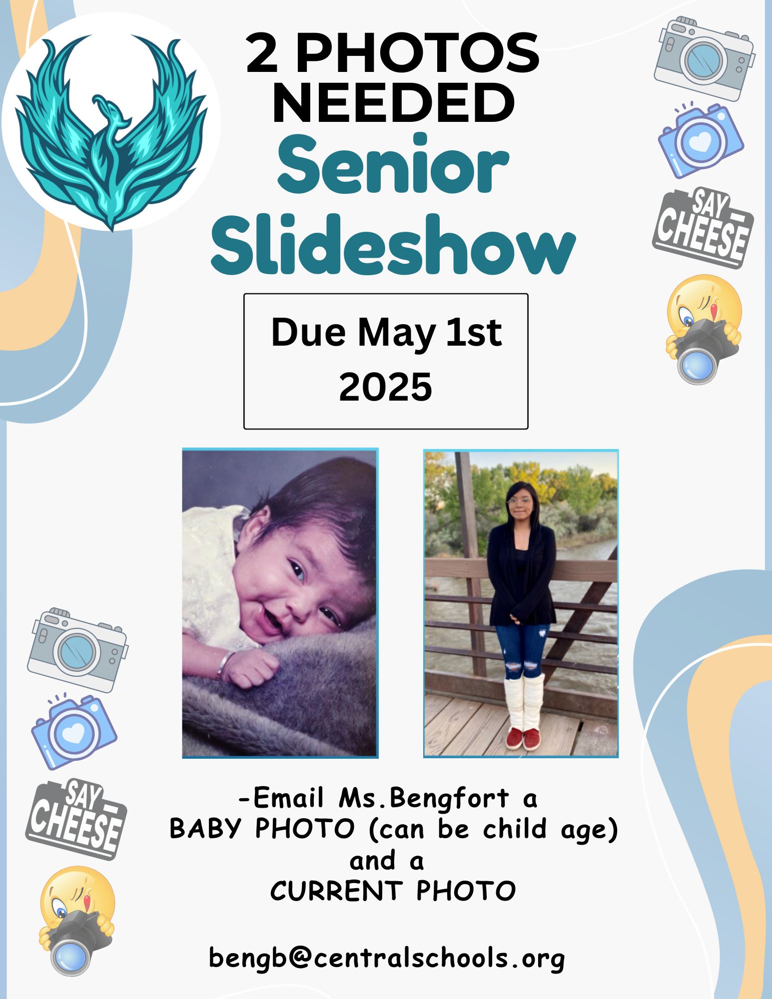 2 Photos for Senior Slideshow by May 1st