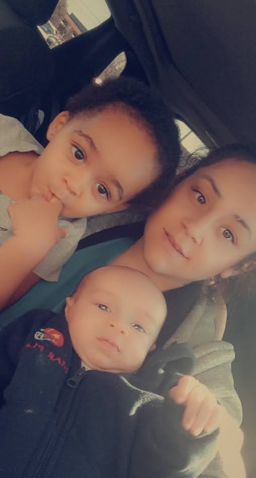 Ashley Jones and her two children