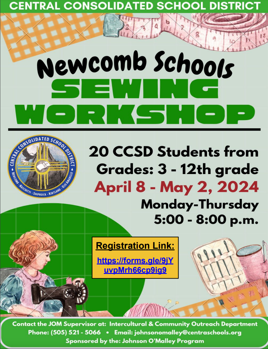 Newcomb Schools Sewing Workshops 2024