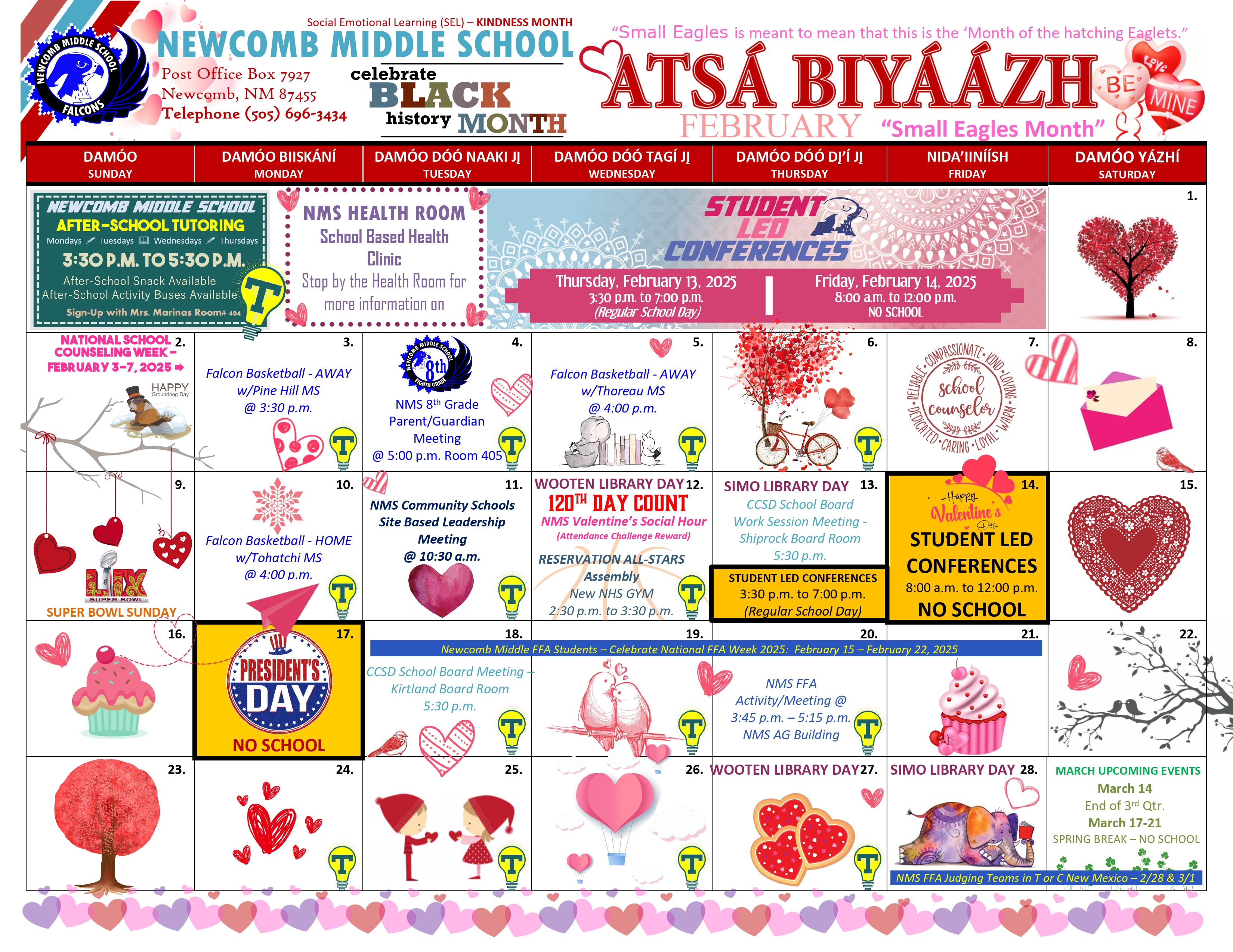 NMS February School Calendar 2025