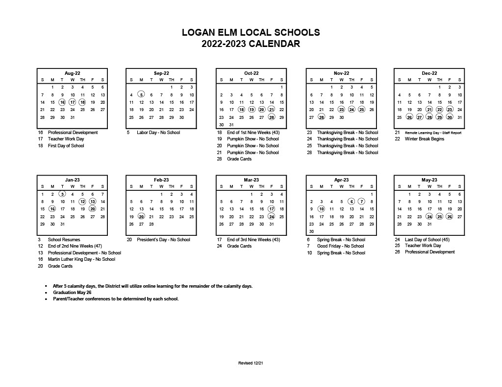 Logan Elm Local School District News Article