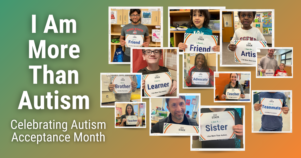 Banner image featuring multiple photographs of students and teachers. Displays the blog title "I Am More Than Autism: Celebrating Autism Acceptance Month"