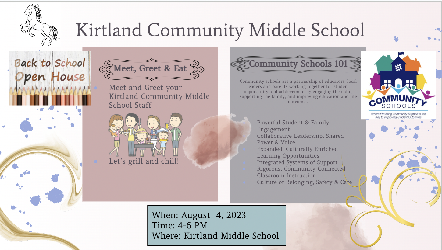 kirtland middle school homework board