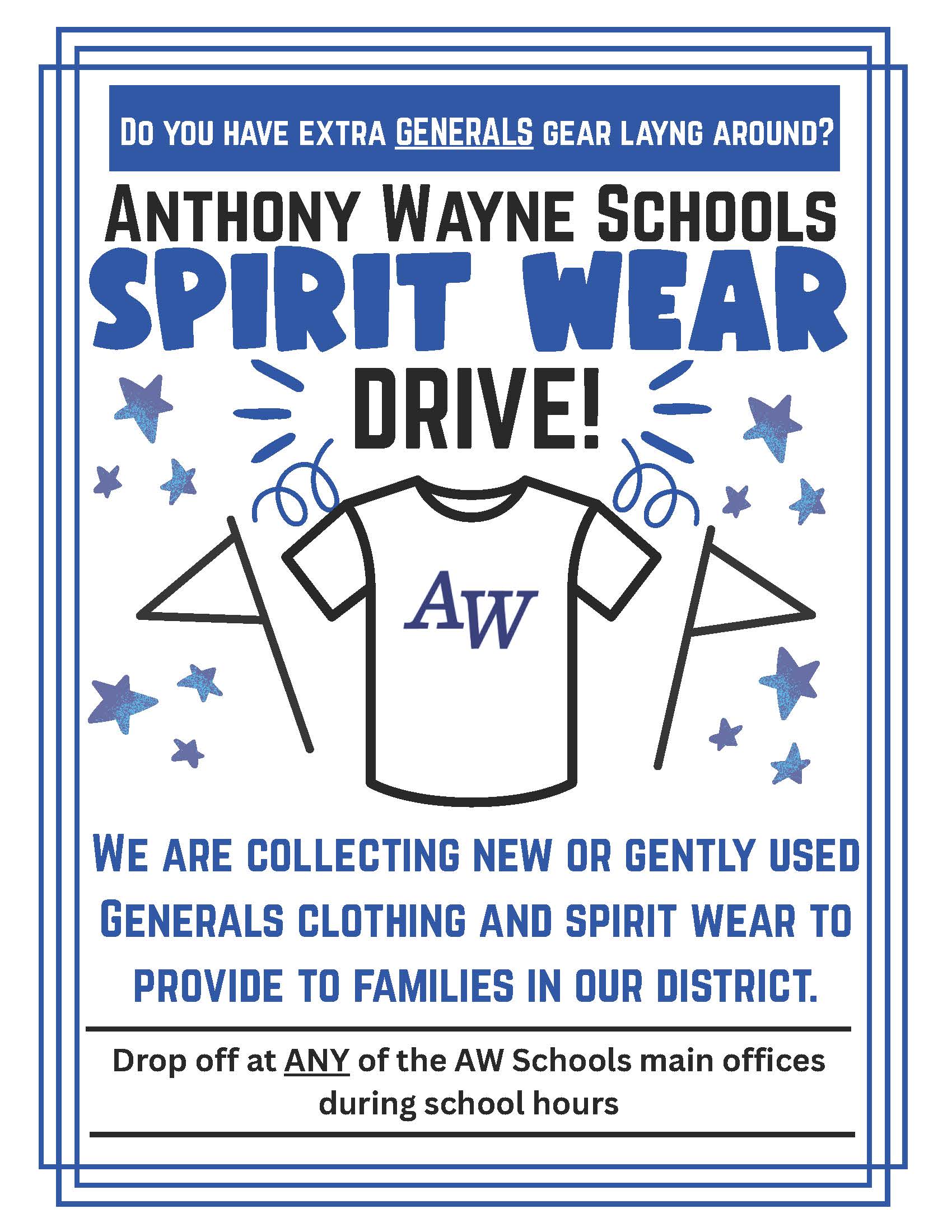 spirit wear collection flyer