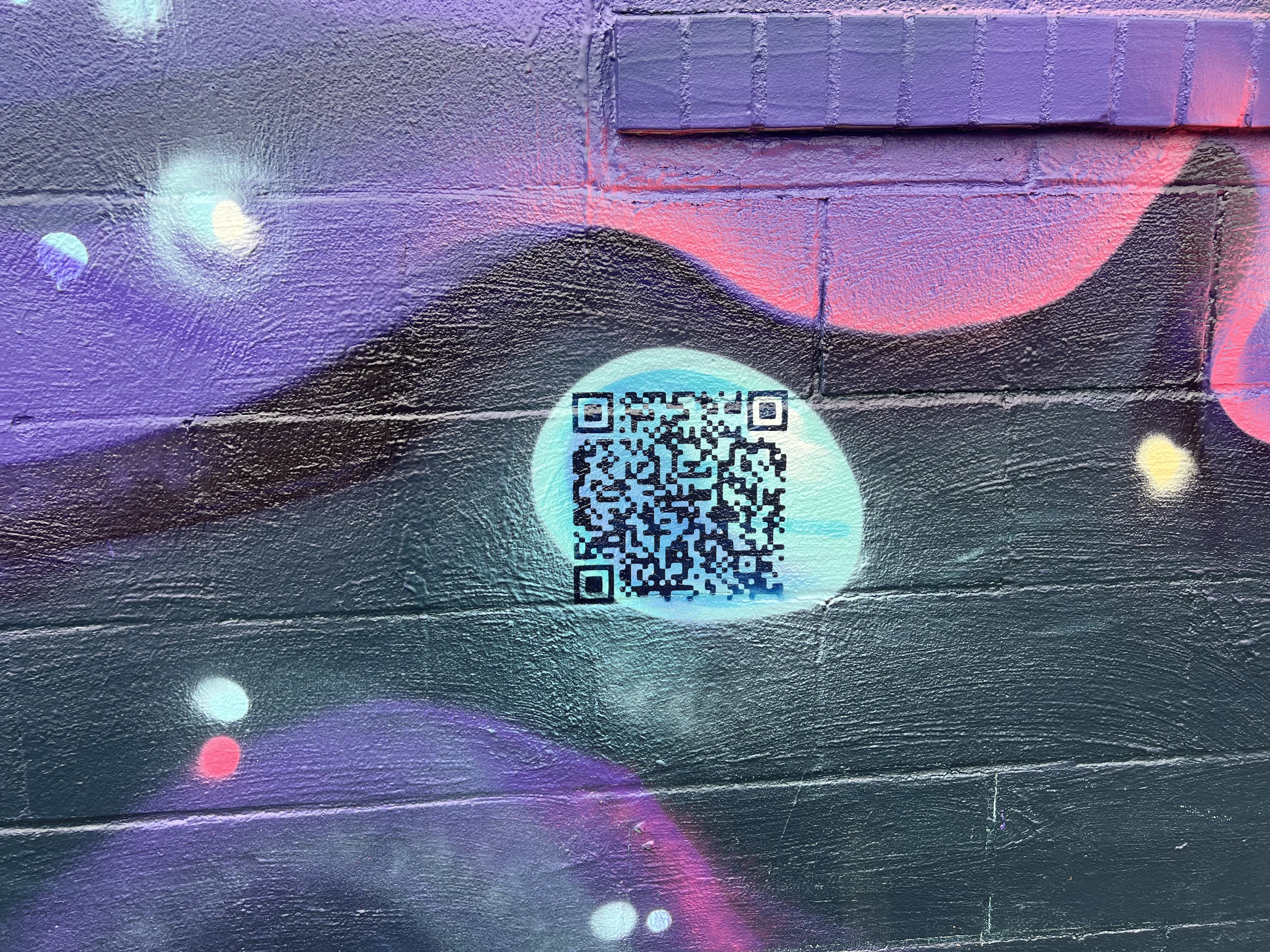 QR code on the mural