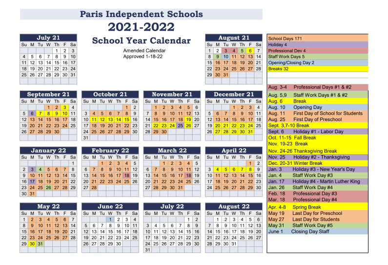 West ada 2022 23 calendar