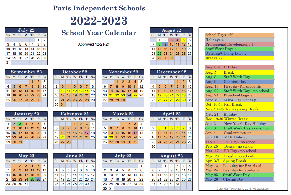 School Calendars