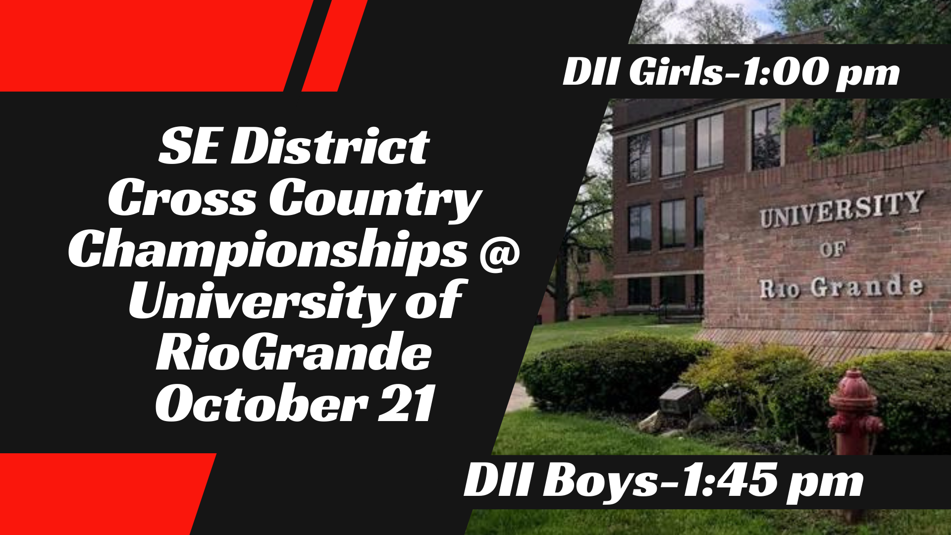 SE District CC Championships October 21 @ Rio Grande