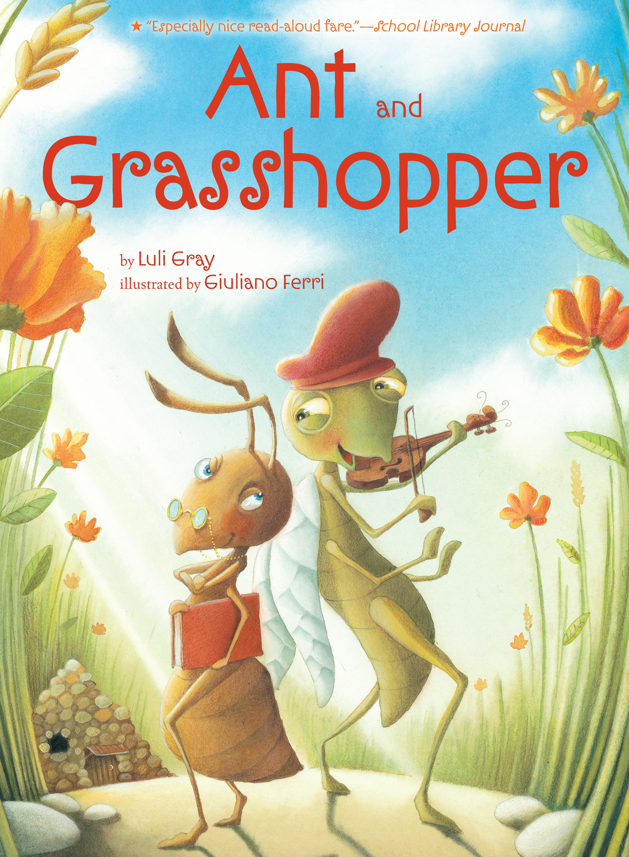 The Ant and the Grasshopper Illustrated Cover