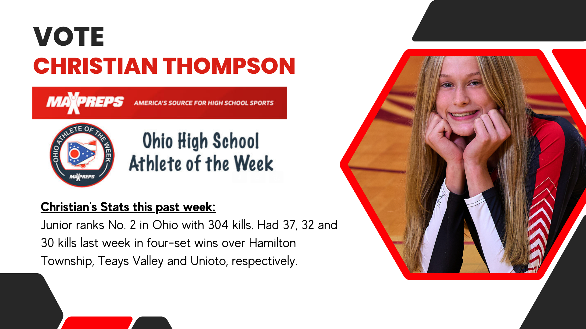 Vote for Christian Thompson, MaxPreps Athlete of the Week