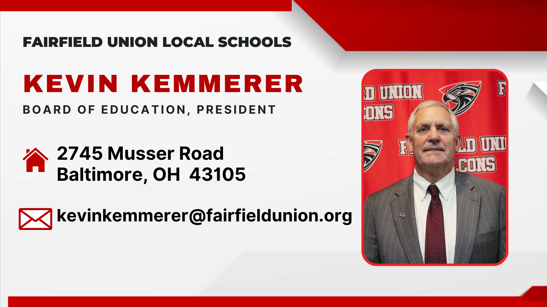 Kevin Kemmer, BOE President