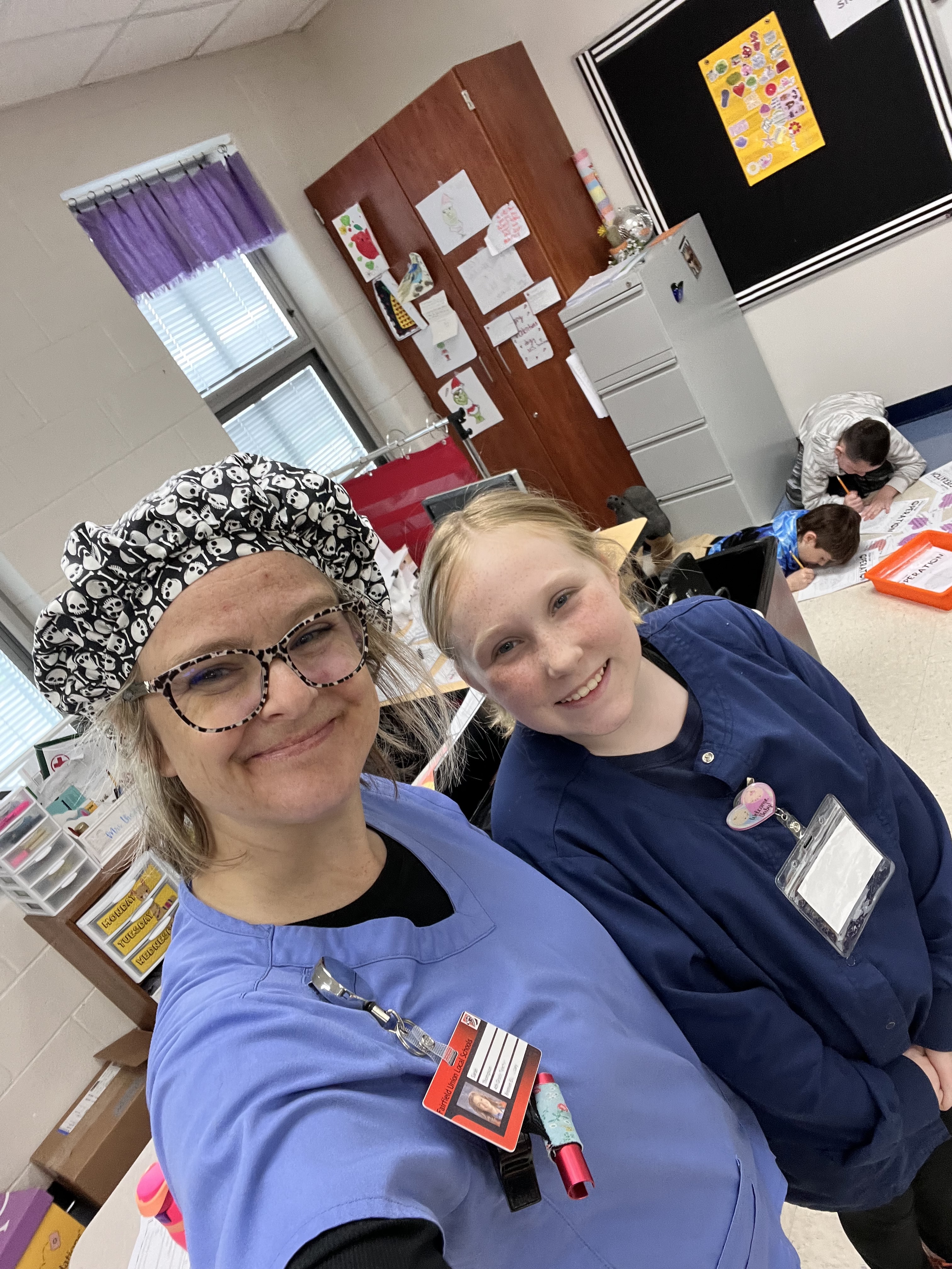 THe Nurse and one of her students.