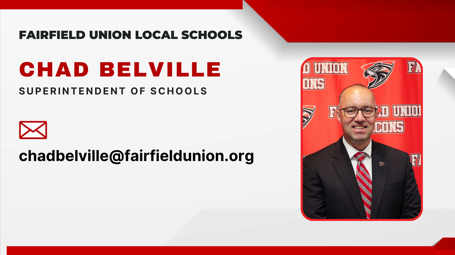 Chad Belville, Superintendent