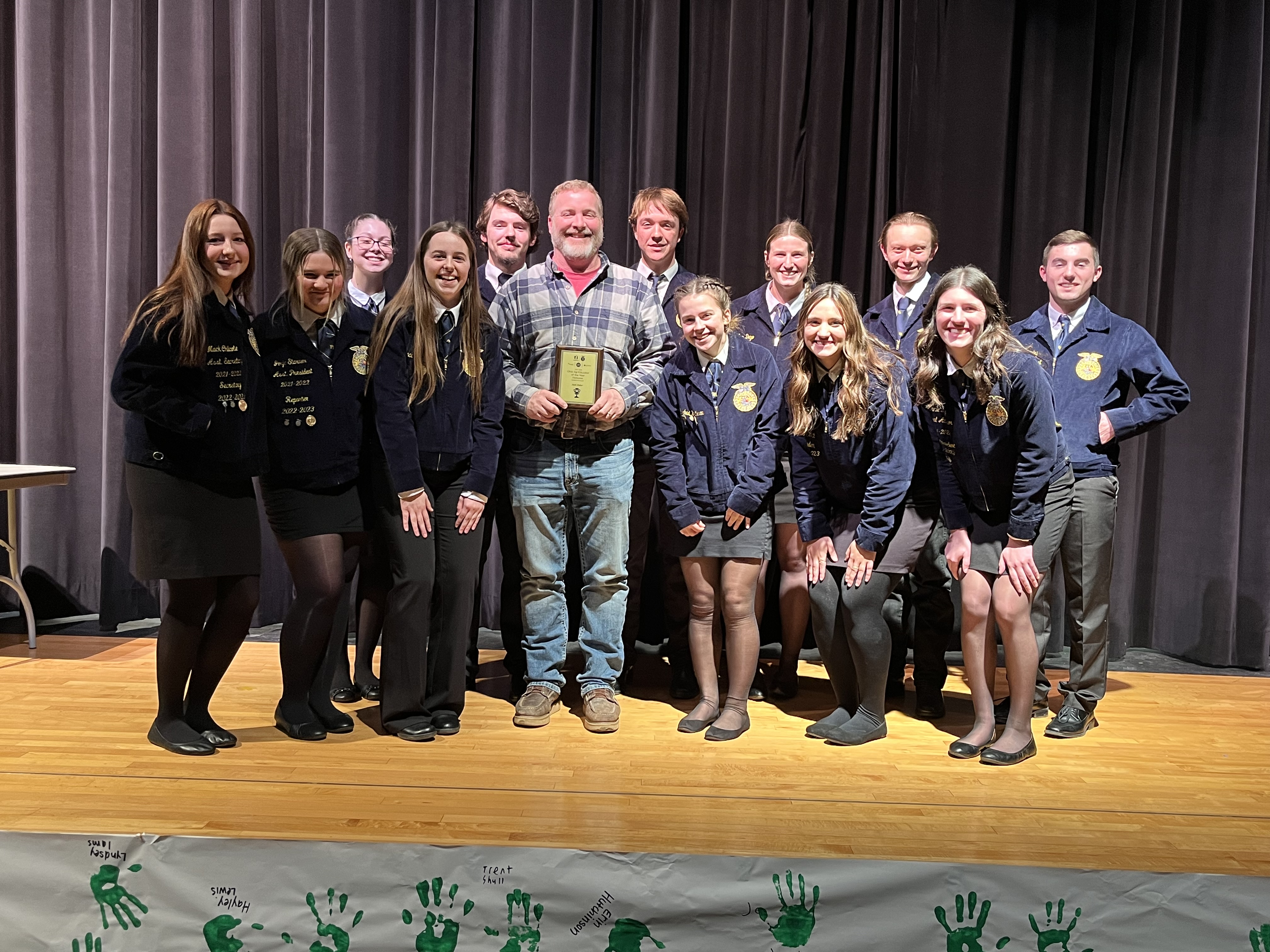 Judd Baker pictured with FFA Members
