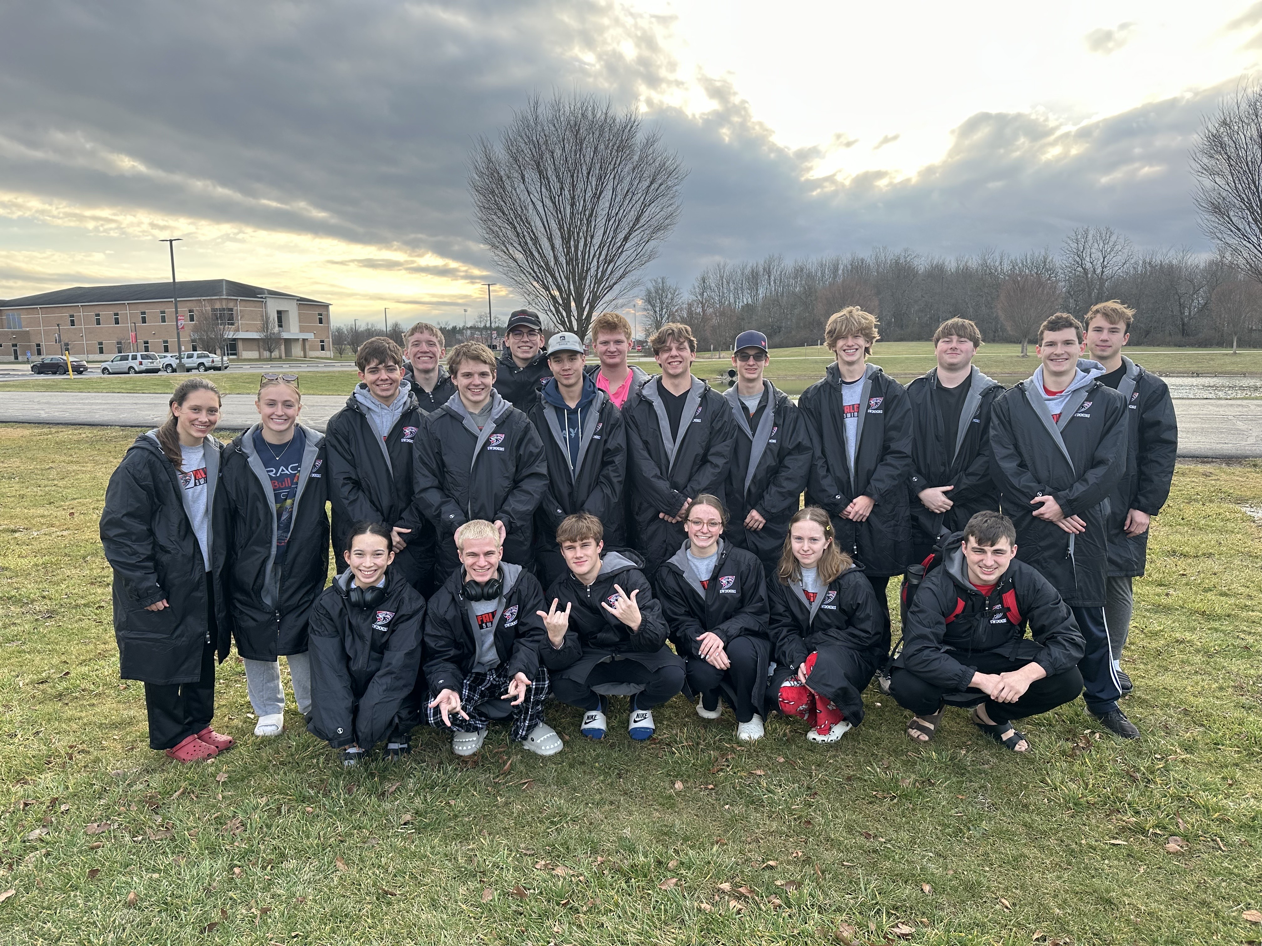 Varsity Boys and Girls Swim Team following the 12/28 meet.