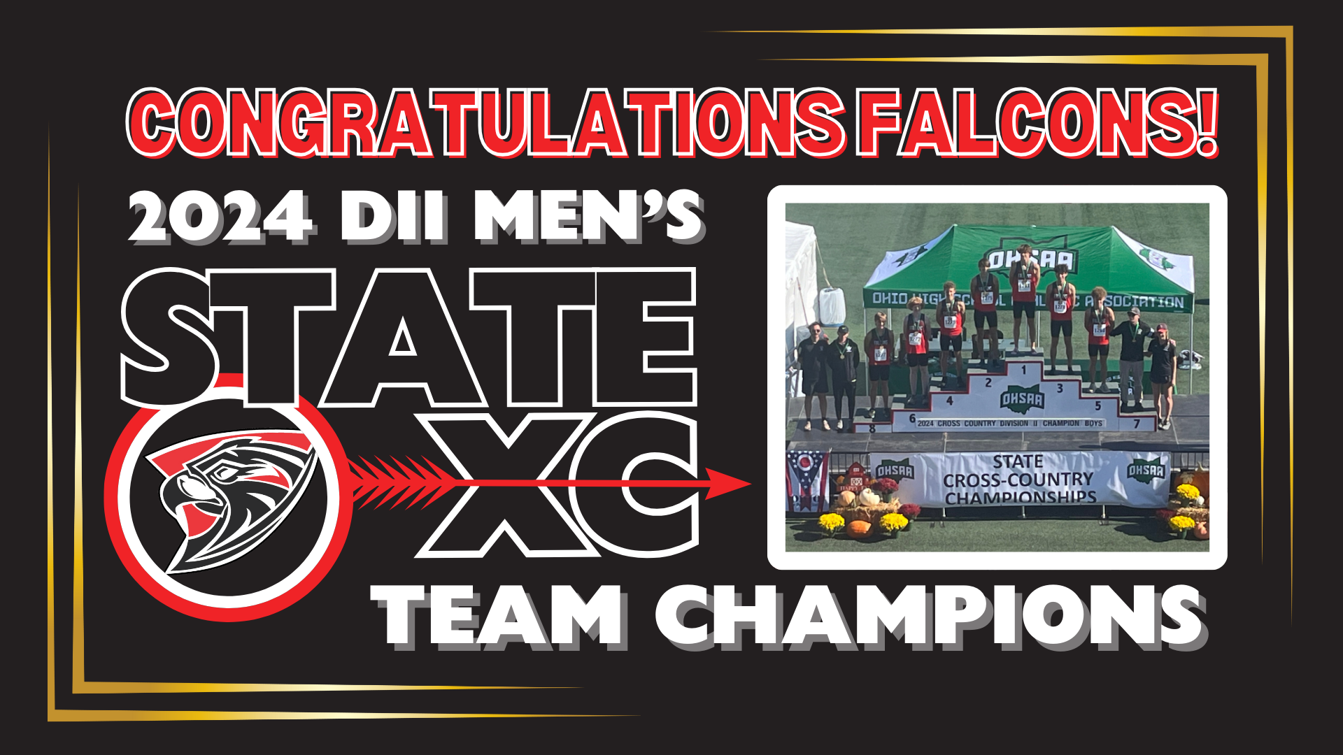 Congratulations Mens Cross Country for winning the team event at the OHSAA State Meet