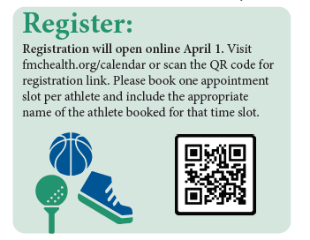 Free Sport Physicals June 1 by appointment Call Fairfield Medical Center for more information