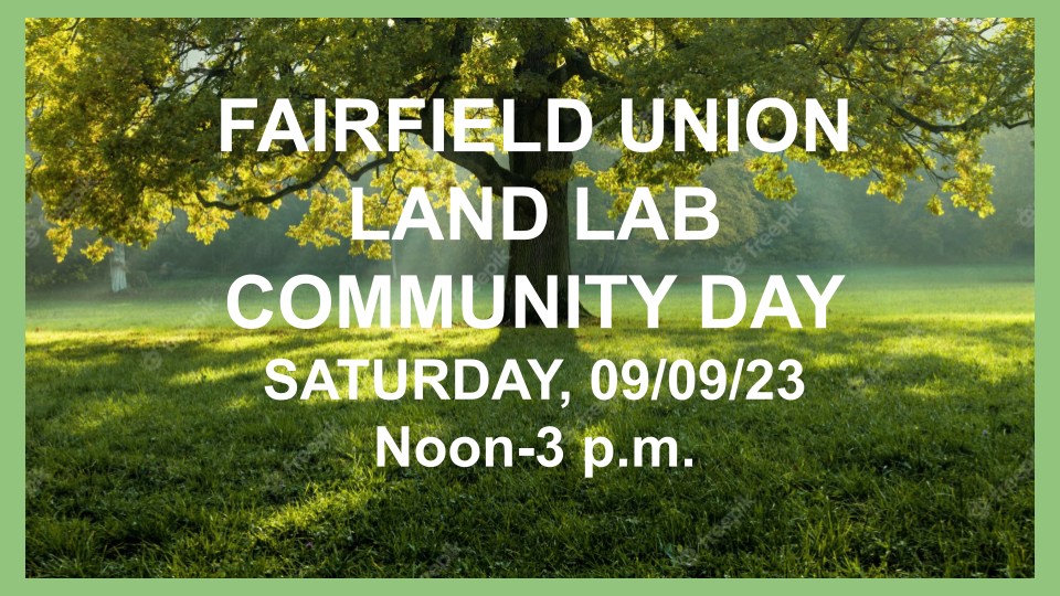 Land Lab Community Day 9/9/23 Noon-3 p.m.