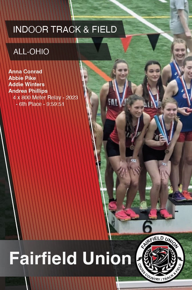 4x800 Meter Relay Team of Anna conrad, Abbie Pike, Addie Winters and Andrea Phillips - All Ohio!