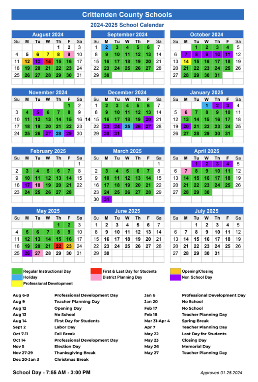 20242025 School Calendar