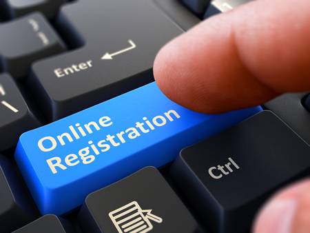 Online Registration computer graphic