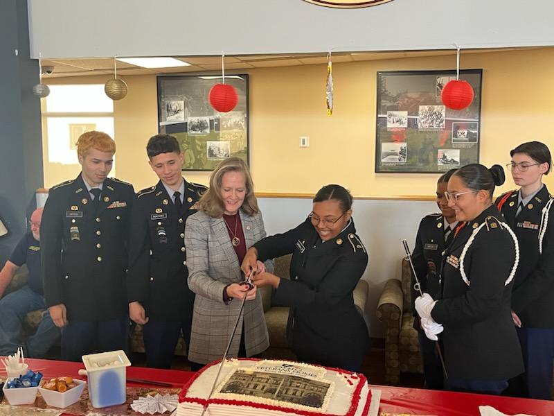 Lorain High School JROTC celebrates Ohio Veterans Home